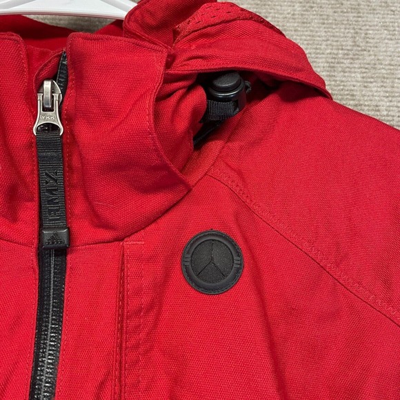 adidas Remix US 971 Jacket Men's Medium Red 1/2 Zip Lined Hooded Water Resistant - Picture 10 of 16
